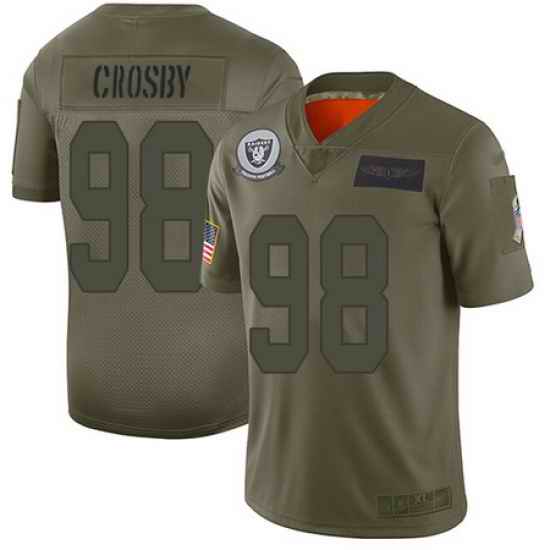 Raiders 98 Maxx Crosby Camo Men Stitched Football Limited 2019 Salute To Service Jersey